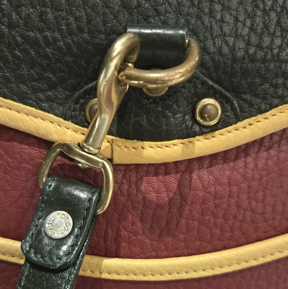 Dooney & Bourke awl Teton MultiColor Red Backpack All Weather Leather Green H512 - Picture 12 of 16
